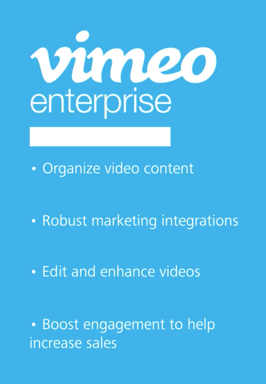vimeo enterprise features